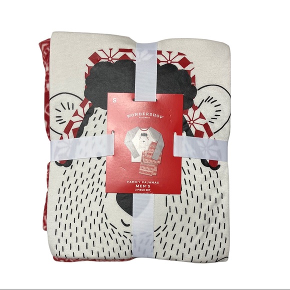 NEW Wondershop Men's Holiday "Papa" Bear Pajama Set Size S - Picture 1 of 6